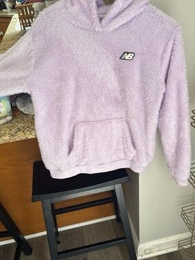 New Balance Light Lavender Plush Hoodie with NB Patch